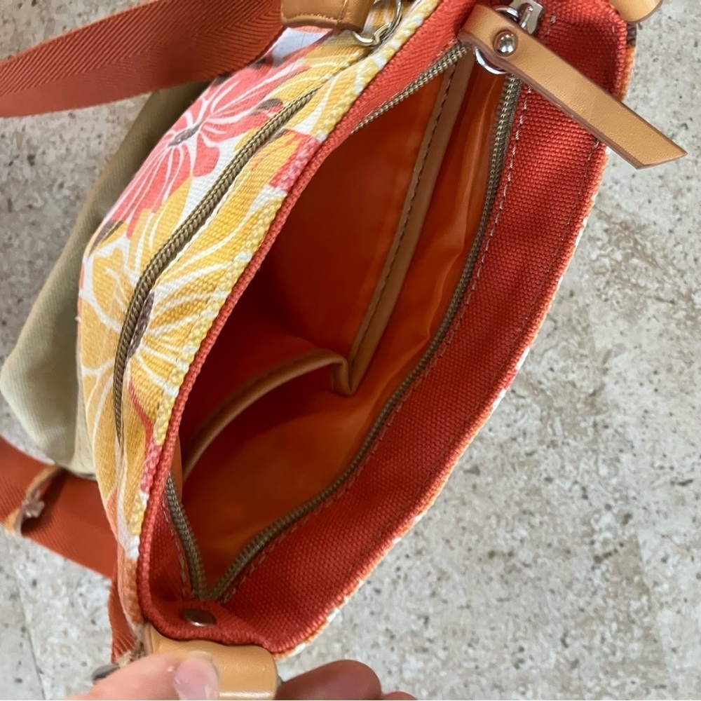 Franco Sarto Floral Canvas Crossbody Purse Bag - Picture 5 of 13